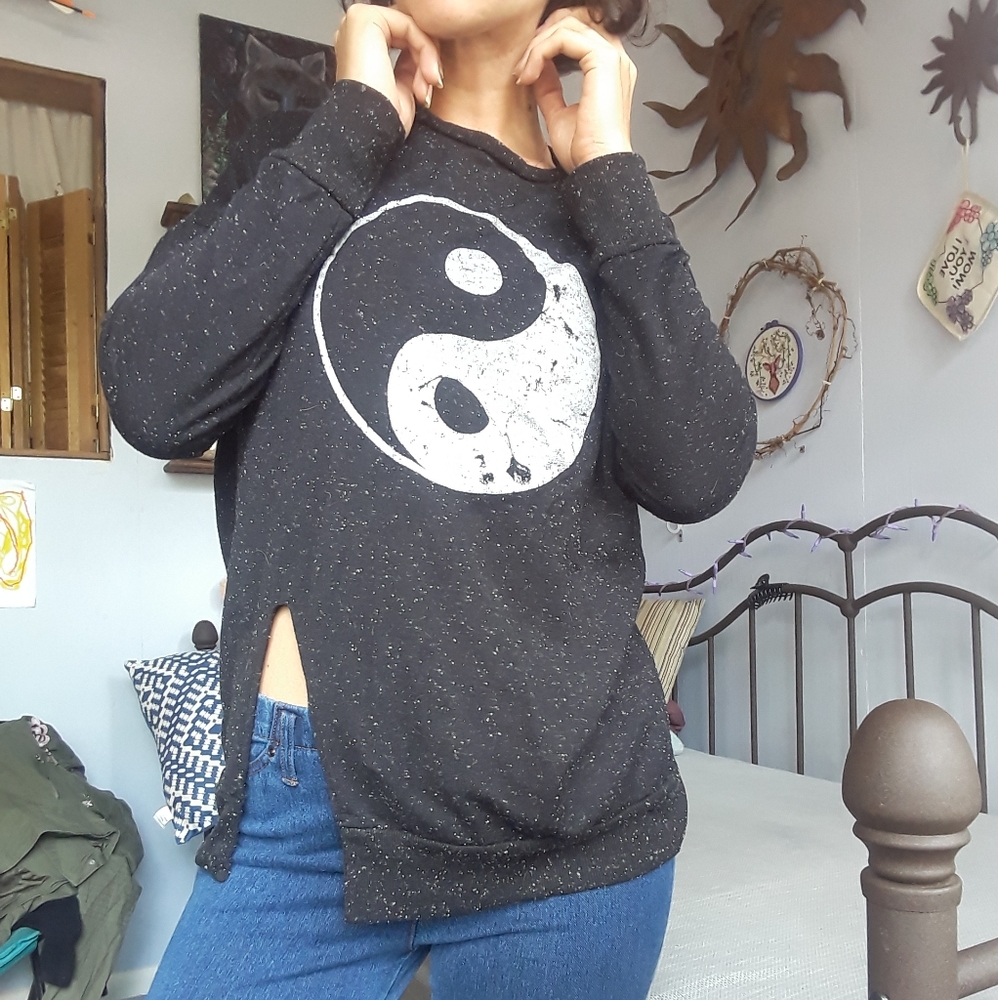 Asymmetrical Black Sweater